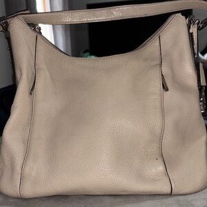 MK Chic Beige Leather Shoulder Bag